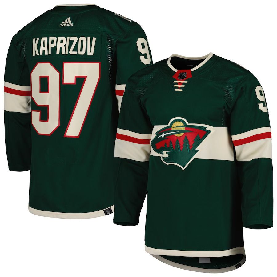 Men Minnesota Wild #97 Kirill Kaprizov adidas Green Primegreen Authentic Pro Home Player NHL Jersey